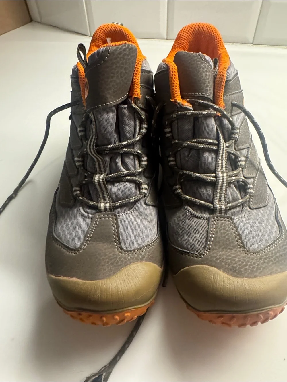 Merrell Olive Brown and Orange Trail Boots